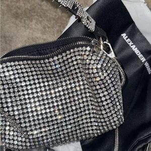 Alexander Wang Silver Crystal Mini Shoulder Bag